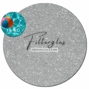 15 kg Filterglas Pool für Sandfilteranlagen Poolfilterglas 0,6-0,8mm rundes Glas