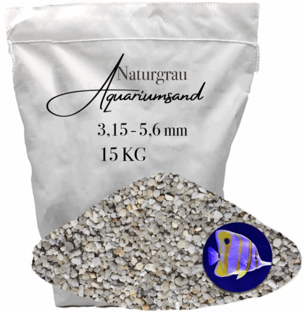 15kg Aquariumsand Aquariumkies 315 56 mm Aquarienkies Bodengrund grau hellgrau 145882934465