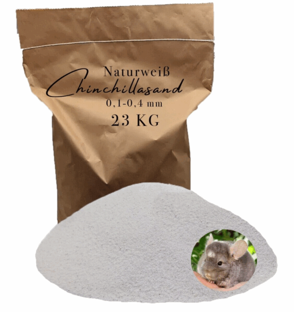 23 kg Chinchillasand Badesand Staubbad weiss Hamster Maeuse Ratten fein Fellpflege 146399930775