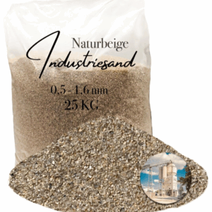 25 kg beiger Quarzsand Industriesand für Kunstharz Einstreung Füllsand 0,5-1,6mm