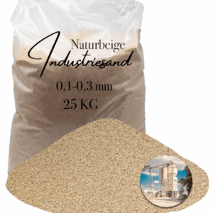 25 kg beiger Quarzsand Industriesand für Kunstharz Einstreuung 0,1-0,3 mm fein