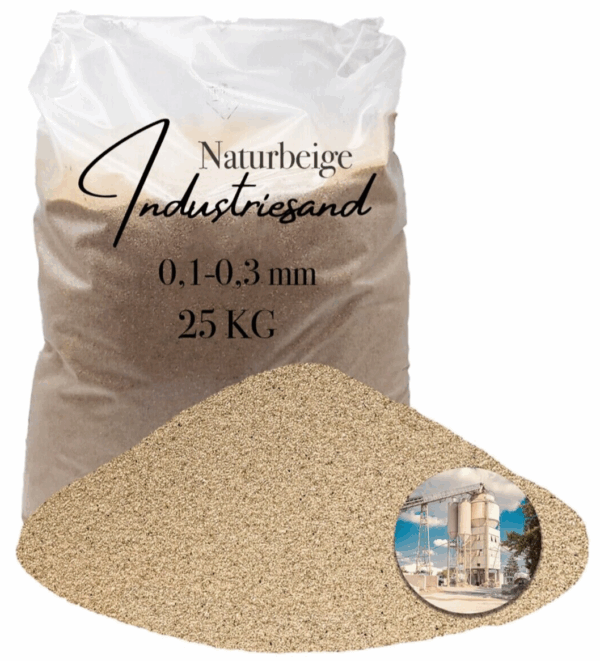 25 kg beiger Quarzsand Industriesand fuer Kunstharz Einstreuung 01 03 mm fein 145723469035