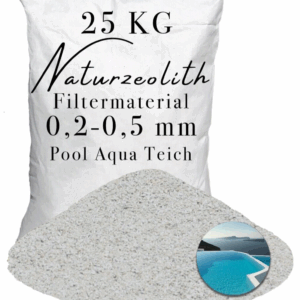 25kg Zeolith Wasserfilterung für Pools Naturteiche Teichpumpen 0,2-0,5 mm