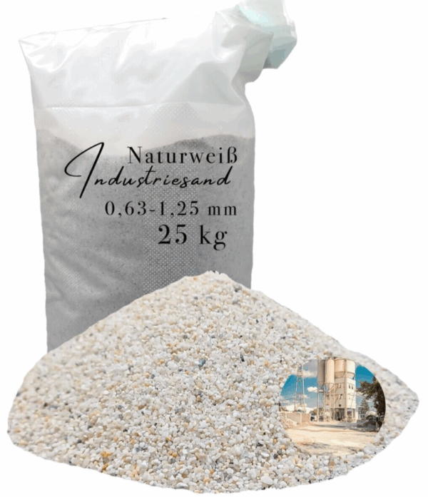 25kg weisser Fuellsand Sand Industriesand Quarzsand Kunstharz Einstreuung Kristall 145723229715