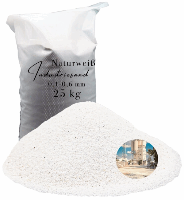 25kg weisser Industriesand Kunstharz Kristall Quarzsand Einstreuung Fuellsand Sand 145723189925