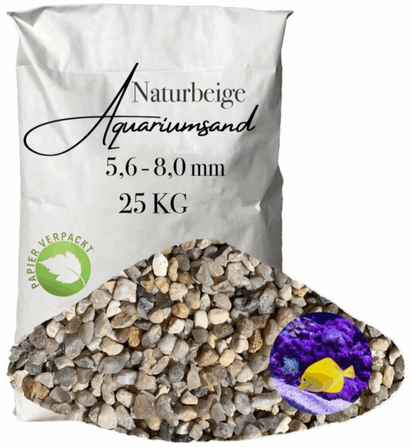 Aquariumkies 56 80 mm Aquariumsand Aquariensand Aquarienkies papierverpackt 145887990205