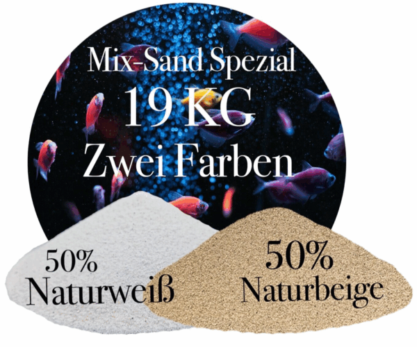 Aquariumsand 19 KG Mix Sand Beige Weiss 20 40 mm Aquariensand Bodengrund 146399930725