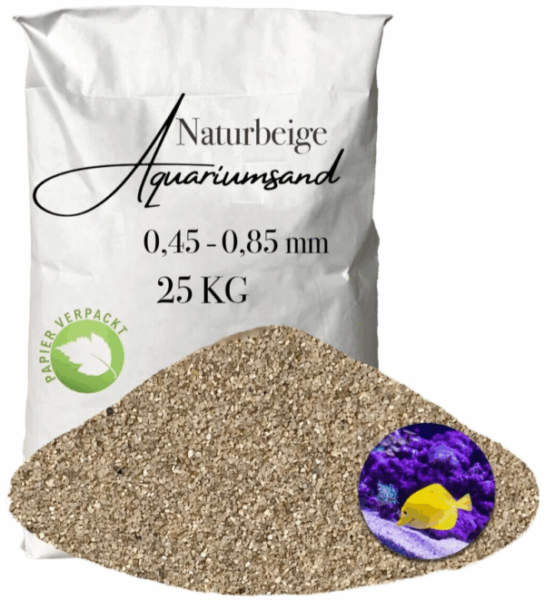 Aquariumsand Aquariumkies 045 085mm Aquariensand papierverpackt Bodengrund 145888008835