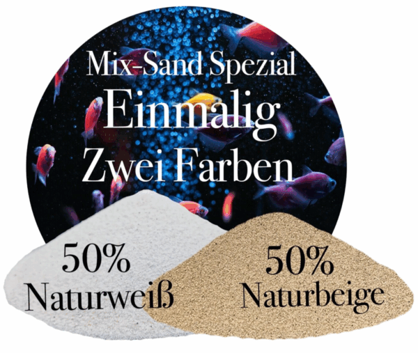 Aquariumsand Mix Sand Beige Weiß 0,1-0,5 mm Aquariensand Aquarienkies Bodengrund
