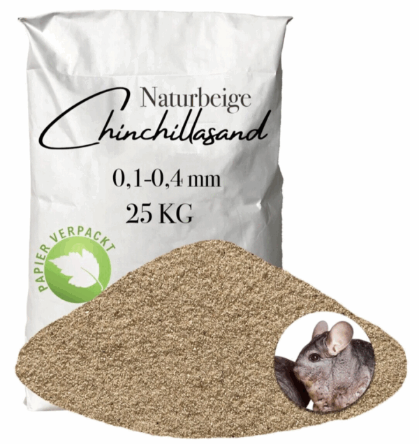 Chinchilla Sand beige Badesand 01 04mm 25 kg Staubbad Hamster Maeuse Papiersack 145792908225