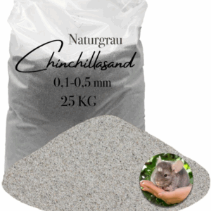Chinchillasand Hamster grau 01 05mm 25kg Staubbad Badesand kantengerundet 145842517665
