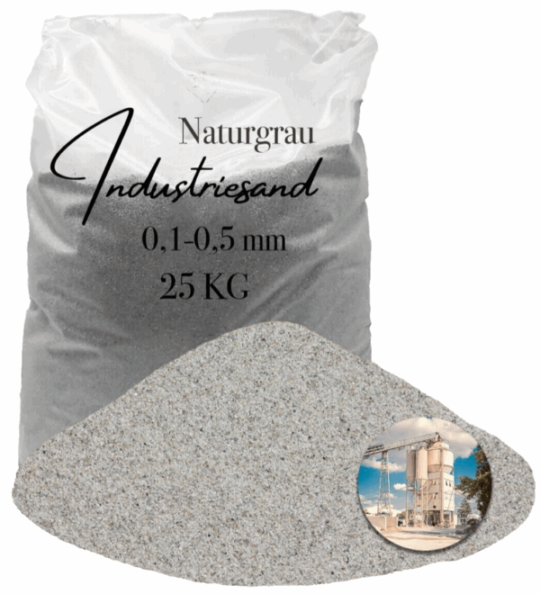 Industriesand Kunstharz Epoxid 25 kg grau Quarzsand fuer Einstreuung 01 05 mm 145842592235