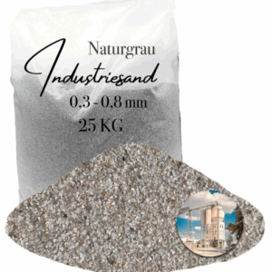 Industriesand Kunstharz Epoxid 25 kg grau Quarzsand für Einstreuung 0,3-0,8 mm