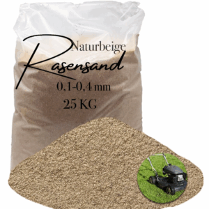 Rasensand Gartensand 25 kg Quarzsand für Rasenerde Bodenverbesserung Plastiksack
