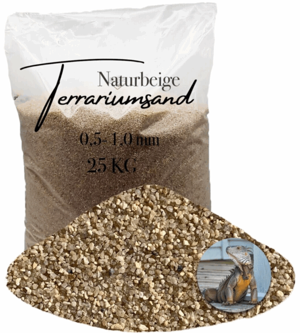Terrariensand 25 kg Terrariumsand 05 10mm grabfaehig Sand naturbeige Bodengrund 145719818965