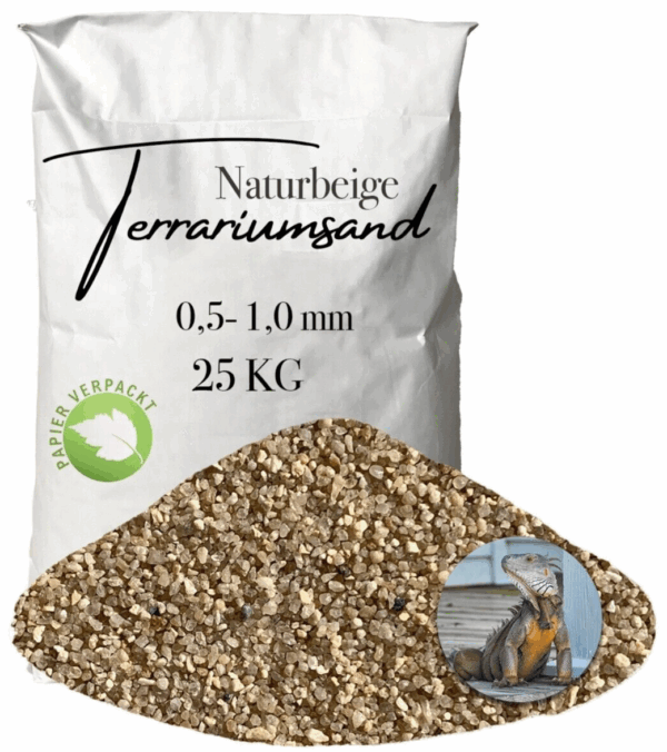 Terrariensand Terrariumsand 05 10mm grabfaehig Sand naturbeige Bodengrund 25 kg 145823279385