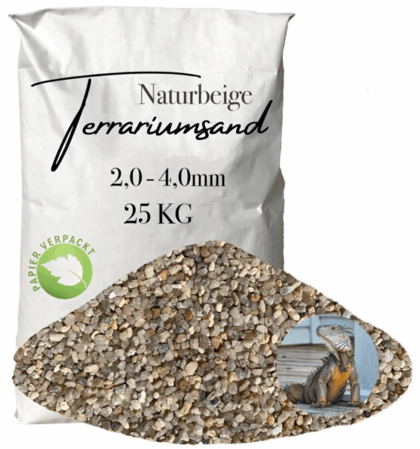 Terrariensand Terrariumsand 20 40mm Bodengrund Sand naturbeige grabfaehig 25kg 145825442085