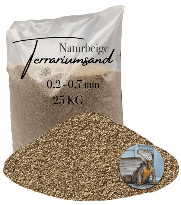 Terrariensand Terrariumsand 25 kg naturbeige Bodengrund 02 07mm grabfaehig Sand 145719783015