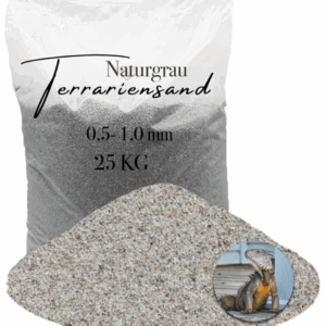 Terrariensand Terrariumsand Bodengrund grabfaehig Sand 25kg 05 10mm hellgrau 145840340725