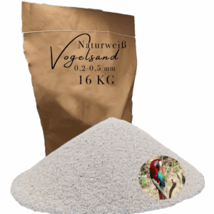 Vogelsand 02 05mm 16 kg weiss keimfrei ohne Zusatzstoffe wie Anis und Grit 146399930815