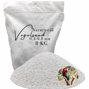 Vogelsand 04 08mm weiss 8kg keimfrei ohne Zusatzstoffe wie Anis und Grit 146399930845
