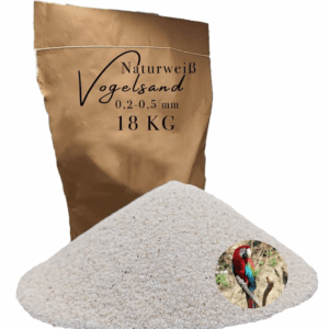 Vogelsand 18 kg 02 05mm weiss keimfrei ohne Zusatzstoffe wie Anis und Grit 146399930795