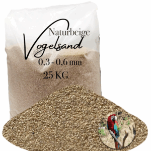 Vogelsand für Vögel Vogelkäfigzubehör 25kg ohne Anis und Grit 0,3-0,6 mm