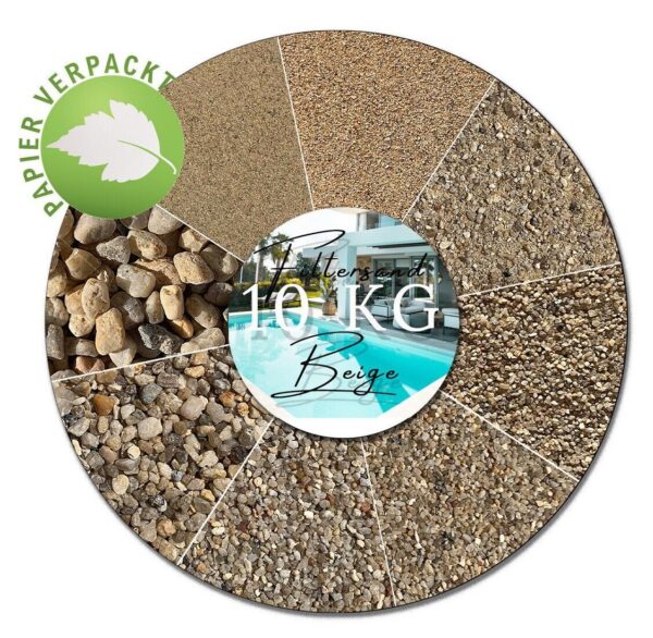 10 kg Filtersand Filterkies Quarzsand Sand Filteranlagen Poolpumpen Pool Papier