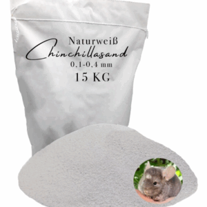 15 kg Chinchillasand weiß Badesand Staubbad Hamster Mäuse Ratten fein Fellpflege