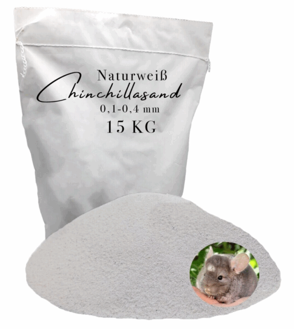 15 kg Chinchillasand weiss Badesand Staubbad Hamster Maeuse Ratten fein Fellpflege 145629194496