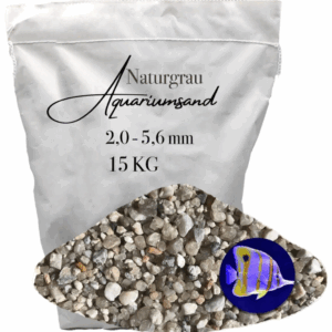 15KG Aquariumsand Aquariumkies 2,0-5,6 mm Aquarienkies Bodengrund grau Quarzsand