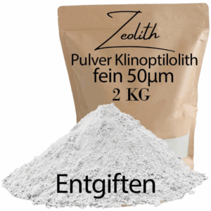 2000g Naturzeolith Klinoptilolith hochfein 50µm Pulver Vulkanmineral entgiften 2