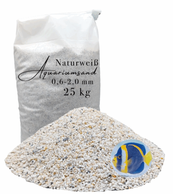 25 kg Aquarien sand natur weiss Aquariumsand Aquarienkies Aquariumkies Bodengrund 145624017956