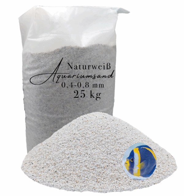25 kg naturweisser Aquariensand Aquariumsand Aquarienkies Aquariumkies Bodengrund 145623986576