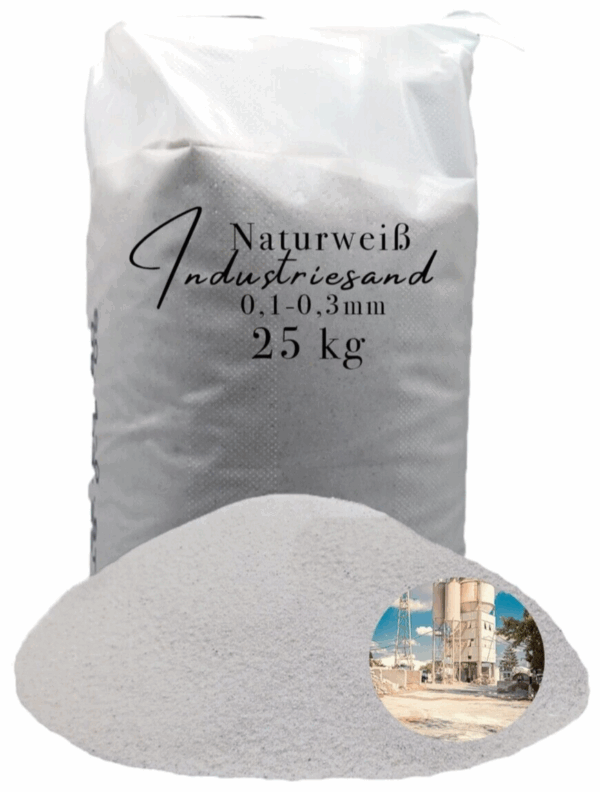 25kg weisser Kristall Quarzsand Industriesand Kunstharz Einstreuung Fuellsand Sand 145723106096