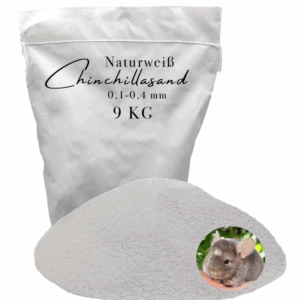 9 kg Chinchillasand weiß Badesand Staubbad Hamster Mäuse Ratten fein Fellpflege