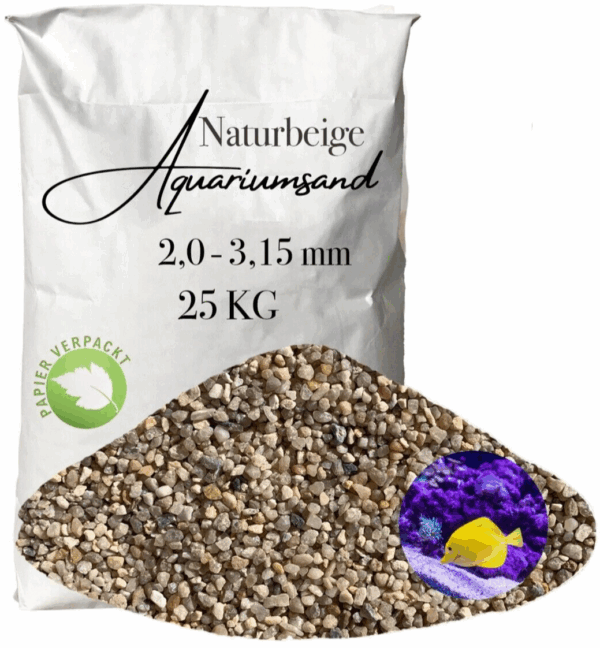 Aquariumsand Aquariumkies 20 315 mm papierverpackt Aquarienkies 25 Bodengrund 145888008066