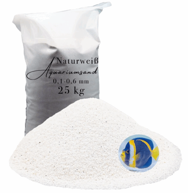 Aquariumsand weiss 25kg Aquariensand Aquarienkies Aquariumkies Bodengrund fein 145622120656