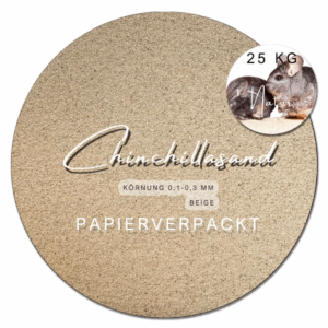 Chinchilla Sand beige sehr fein 25 kg Badesand Staubbad Hamster Mäuse Papiersack