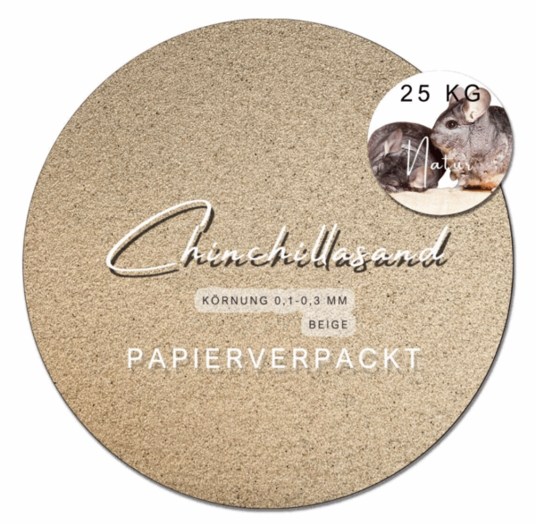 Chinchilla Sand beige sehr fein 25 kg Badesand Staubbad Hamster Maeuse Papiersack 145138913806