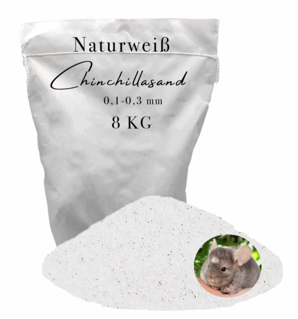 Chinchillasand 8 kg weiss Badesand Staubbad Hamster Maeuse Ratten fein Fellpflege 145628824656