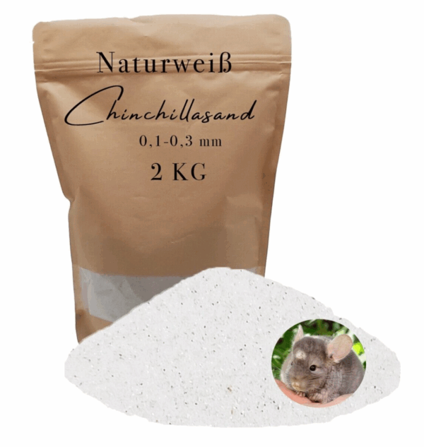 Chinchillasand weiss 2 kg Badesand Staubbad Hamster Maeuse Ratten fein Fellpflege 145628798936