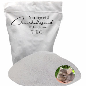 Chinchillasand weiß Badesand Staubbad Hamster Mäuse Ratten fein Fellpflege 7 kg