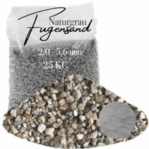 Fugensand grau fein 2,0-5,6 mm Pflasterfugensand Terrasse Pflaster verfugen