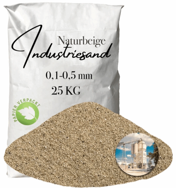 Industriesand Kunstharz Einstreuung 25 kg beiger Quarzsand Fuellsand 05 10mm 145821242836