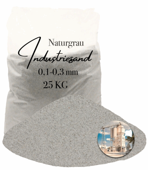 Industriesand Kunstharz Epoxid 25 kg grau Quarzsand fuer Einstreuung 01 03 mm 145842580316