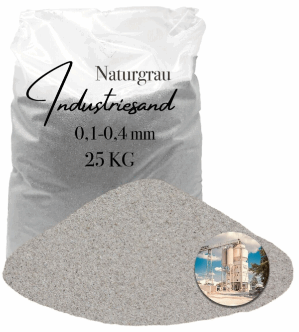Industriesand Kunstharz Epoxid 25 kg grau Quarzsand fuer Einstreuung 01 04 mm 145842587086