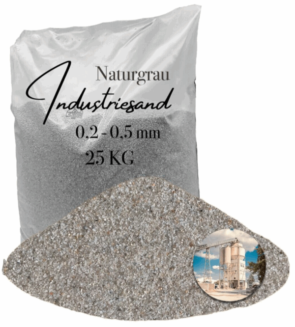 Industriesand Kunstharz Epoxid 25 kg grau Quarzsand fuer Einstreuung 02 05 mm 145842600516