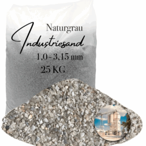 Industriesand Kunstharz Epoxid 25 kg grau Quarzsand für Einstreuung 1,0-3,15 mm