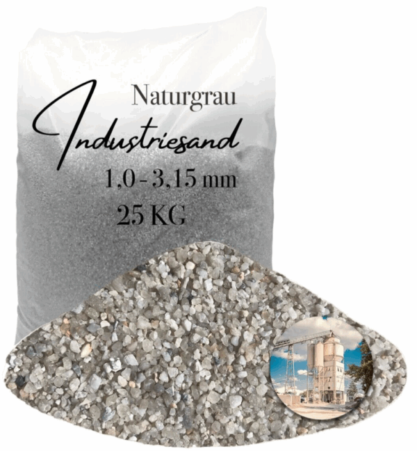 Industriesand Kunstharz Epoxid 25 kg grau Quarzsand fuer Einstreuung 10 315 mm 145844194126